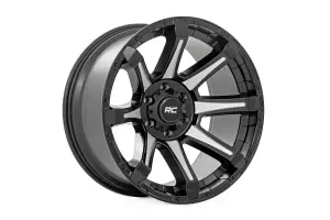 Rough Country - 81200914M | Rough Country 81 Series Wheel | One-Piece / Semi Gloss Black With Machined Spokes / 20x9 / 5x5.5 / 0mm - Image 3