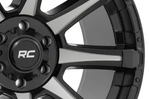 Rough Country - 81200914M | Rough Country 81 Series Wheel | One-Piece / Semi Gloss Black With Machined Spokes / 20x9 / 5x5.5 / 0mm - Image 6