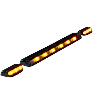 Recon Truck Accessories - 264156BK | Recon Piece Cab Roof Light Set LED Smoked Lens in Amber (2007-2014 Silverado, Sierra 2500 HD, 3500 HD) - Image 8