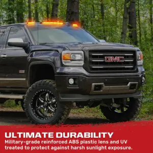Recon Truck Accessories - 264156BKDCHP | Recon 3-Piece Cab Roof Lights Kit Ultra-High Power Dual-Color (Amber or White) LED Function Smoked Lens (2007-2014 Silverado, Sierra 2500 HD, 3500 HD) - Image 6