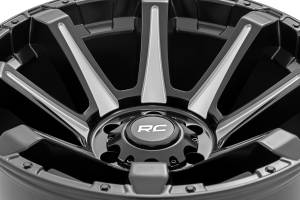 Rough Country - 81201805M | Rough Country 81 Series Wheel | One-Piece / Semi Gloss Black With Machined Spokes / 20x9 / 5x150 / +18mm - Image 6