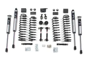 BDS1424FS | BDS Suspension 3 Inch Lift Kit For Jeep Wrangler JK 2 Door (2007-2011) | Sway Bar Link Fixed Links, Fox 2.0 Performance Series Shocks