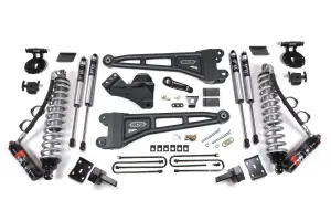 BDS1596FPE | BDS Suspension 4 Inch Lift Kit With Radius Arm & Fox 2.5 Performance Elite Coil Over Conversion For Ford F-250/F-350 Super Duty 4WD (2011-2016) | Diesel, Rear Lift 4 Inch Block Kit