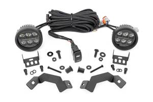 72117 | Rough Country LED Light Kit 3.5 Inch Round w/ Amber DRL Toyota Land Cruiser (2024-2025)