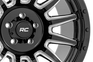 Rough Country - 90200912M | Rough Country 90 Series Wheel | One-Piece / Gloss Black With Machined Spokes / 20x9 / 6x5.5 / 0mm - Image 5