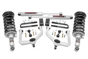 83431 | Rough Country Rough Country 3 Inch Lift Kit For Nissan Titan 2WD/4WD | Aluminum Finish Arm, Lifted N3 Struts (2017-2023 Models) 4WD Models Only, Premium N3 Shocks