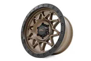 Rough Country - 78181212 | Rough Country 78 Series Wheel | Simulated Beadlock / Bronze/Black / 18x9 / 6x5.5 / -12mm - Image 3