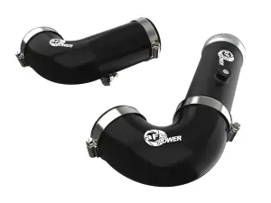 46-20454-B | AFE Power BladeRunner Aluminum Hot and Cold Charge Pipe Kit Black (2020-2025 Silverado, Sierra 1500 L6-3.0L (td) LM2, LZ0)