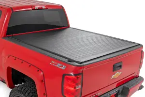 50214550 | Rough Country Hard Roll Up Bed Cover For Chevrolet Silverado 1500 / GMC Sierra 1500 (2014-2018 & Classic) | 5' 9" Bed