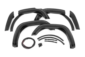 Rough Country - O-F12124-PQ | Rough Country Fender Flares For Ford Bronco 4WD | Race Red - Image 1