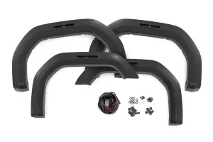 S-G11912-GXD | Rough Country Fender Flares, Sport For GMC Sierra 2500 HD / 3500 HD | Sterling Gray Metallic
