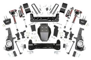 11070 | Rough Country 5 Inch Lift Kit For Chevrolet Silverado / GMC Sierra 2500 HD & 3500 HD 4WD | NO Factory Rear Overload Springs, V2 Monotube Shocks