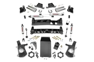 25870 | Rough Country 4 Inch Lift Kit For Chevrolet Silverado/GMC Sierra 1500 4WD | V2 Monotube Shocks