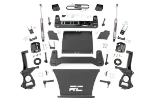 26631_A | Rough Country 6 Inch Lift Kit For GMC Sierra 1500 2WD/4WD | 5.3L V8 or 6.2L V8 Engine, Factory Rear Mono-Leaf Springs, Strut Spacer With N3 Rear Shocks