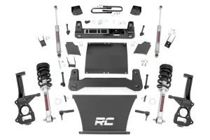 26632_A | Rough Country 6 Inch Lift Kit For GMC Sierra 1500 4WD | 5.3L V8 or 6.2L V8 Engine, Factory Rear Mono-Leaf Springs, N3 Strut With N3 Rear Shocks