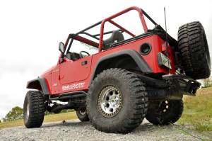 Rough Country - 66370 | Rough Country 4 Inch Lift Kit Jeep Wrangler TJ 4WD | Long Arm, V2 Monotube Shocks - Image 4
