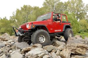 Rough Country - 66370 | Rough Country 4 Inch Lift Kit Jeep Wrangler TJ 4WD | Long Arm, V2 Monotube Shocks - Image 3