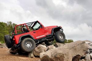 Rough Country - 66370 | Rough Country 4 Inch Lift Kit Jeep Wrangler TJ 4WD | Long Arm, V2 Monotube Shocks - Image 2