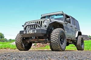 Rough Country - 70504BLDRLA | Rough Country LED Light Mounts For Jeep Wrangler JK | Black Series With Amber DRL - Image 4