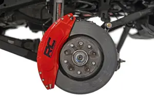 Rough Country - 711422 | Rough Country Caliper Covers For Jeep Wrangler JL / Wrangler Unlimited | Red, Rear, Non-Sport Models (BR5 Brake Code) - Image 2