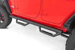 Rough Country - 90764B | Rough Country Nerf Steps For Jeep Wrangler Unlimited 2WD/4WD | Wheel To Wheel, 4 Door - Image 2