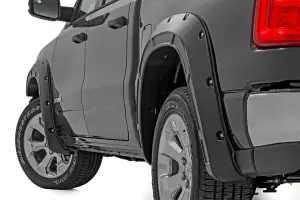 Rough Country - A-D319205-PSC | Rough Country Defender Fender Flares For Ram 1500 2WD/4WD | Billet Silver - Image 2