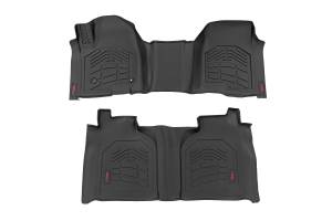 SM21613 | Rough Country Floor Mats For Chevrolet Silverado/GMC Sierra 1500, 2500 HD & 3500 HD | First & Second Row, Front Row Bench Seat