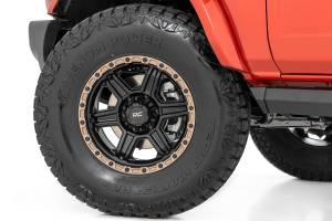 Rough Country - 79181212A | Rough Country 79 Series Wheel | One-Piece / Semi Gloss Black With Bronze Ring / 18x9 / 6x5.5 / -12mm - Image 6