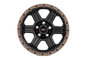 79180912A | Rough Country 79 Series Wheel | One-Piece / Semi Gloss Black With Bronze Ring / 18x9 / 6x5.5 / 0mm