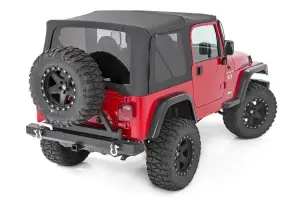 Rough Country - RC85020.35 | Rough Country Replacement Soft Top For Jeep Wrangler TJ | Black Denim, 2-Door, Full Steel Doors - Image 2
