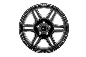 92200912 | Rough Country 92 Series Wheel | Machined One-Piece / Gloss Black / 20x9 / 6x5.5 / +0mm