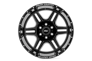 Rough Country - 92181812 | Rough Country 92 Series Wheel | Machined One-Piece / Gloss Black / 18x9 / 6x5.5 / +18mm - Image 1
