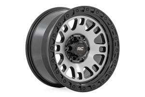 Rough Country - 82170912M | Rough Country 82 Series Wheel | One-Piece / Machined Semi Gloss Black / 17x9 / 6x5.5 / -12mm - Image 5