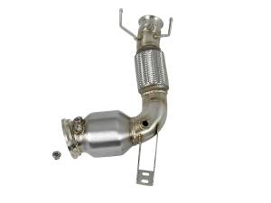 Afe - Advance Flow Engineering - 48-36322-HC | AFE Power Twisted Steel Down Pipe 3 to 2-3/4 IN 304 Stainless Steel w/ Cat (2015-2019 Coper S L4-2.0L t B46) - Image 2