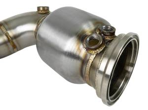 Afe - Advance Flow Engineering - 48-36322-HC | AFE Power Twisted Steel Down Pipe 3 to 2-3/4 IN 304 Stainless Steel w/ Cat (2015-2019 Coper S L4-2.0L t B46) - Image 4