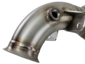 Afe - Advance Flow Engineering - 48-36318-1HC | AFE Power Twisted Steel Down Pipe 2-1/2 IN 304 Stainless Steel w/ Cat (2007-2015 Cooper S L4-1.6L t N14, N18) - Image 4