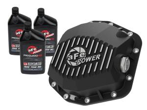46-71291B | aFe Power Pro Series Rear Differential Cover Black w/ Machined Fins & Gear Oil