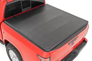 41805522A | Rough Country Soft Tri-Fold Bed Cover For Nissan Frontier 2WD/4WD | 5' Bed