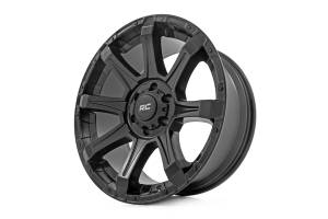 Rough Country - 81201212A | Rough Country 81 Series Wheel | One-Piece / Semi Gloss Black / 20x9 / 6x5.5 / -12mm - Image 2