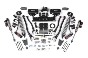BDS1673PES | BDS Suspension 4 Inch Lift Kit With 4 Link For Dodge Ram 3500 4WD | Diesel, Fox 2.5 Coil-Over Conversion Performance Elite, Rear Lift 2 Inch Block Kit Lift With Overload, Front Rubber Bump Stop, 8 Bolt Indexing Ring