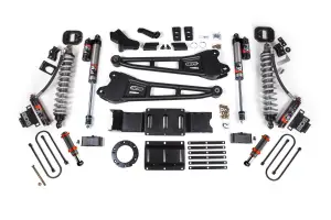 BDS1683PESB | BDS Suspension 6 Inch Lift Kit With Radius Arm For Ram 3500 4WD | Diesel, Fox 2.5 Coil-Over Performance Elite, Rear Lift 5 Inch Block Kit With Overload, Front Fox 2.0 Hydro Bump Stop, 6 Bolt Indexing Ring