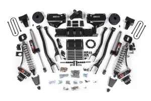 BDS1691PES | BDS Suspension 6 Inch Lift Kit With 4 Link For Ram 3500 4WD | Diesel, Fox 2.5 Coil-Over Conversion Performance Elite, Rear Lift 5 Inch Block Kit With Overload, Front Rubber Bump Stop, 6 Bolt Indexing Ring