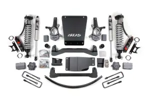 BDS176PSS | BDS Suspension 6 Inch Lift Kit For Chevrolet Silverado 1500 / GMC Sierra 1500 4WD | Rear Lift Block Kit And Add-A-Leaf, Fox 2.0 Performance Series Shocks
