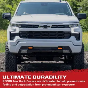 Recon Truck Accessories - 264004CHHDOR | Recon Orange Tow Hook Covers 2-Piece Set of Silicone Covers (2020-2025 Silverado 2500 HD, 3500 HD) - Image 7