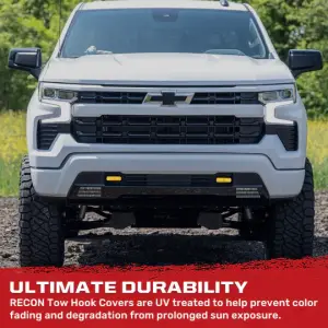 Recon Truck Accessories - 264004CHHDYL | Recon Yellow Tow Hook Covers 2-Piece Set of Silicone Covers (2020-2025 Silverado 2500 HD, 3500 HD) - Image 8