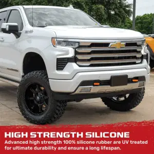 Recon Truck Accessories - 264004CHLDOR | Recon Orange Tow Hook Covers 2-Piece Set of Silicone Covers (2020-2025 Silverado 1500) - Image 6