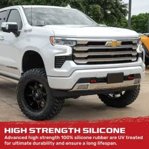 Recon Truck Accessories - 264004CHLDRD | Recon Red Tow Hook Covers 2-Piece Set of Silicone Covers (2020-2025 Silverado 1500) - Image 5