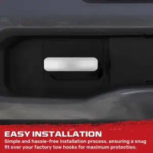 Recon Truck Accessories - 264004CHLDWH | Recon White Tow Hook Covers 2-Piece Set of Silicone Covers (2020-2025 Silverado 1500) - Image 6