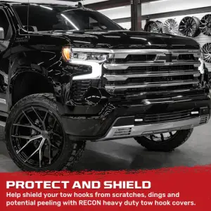 Recon Truck Accessories - 264004CHLDWH | Recon White Tow Hook Covers 2-Piece Set of Silicone Covers (2020-2025 Silverado 1500) - Image 8