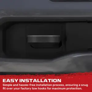 Recon Truck Accessories - 264004DGBK | Recon Black Tow Hook Covers 2-Piece Set of Silicone Covers (2021-2024 Ram 1500) - Image 5